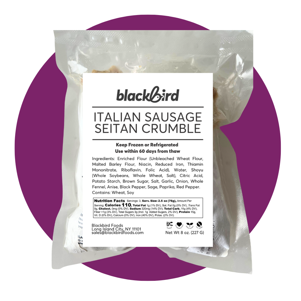 Chef's Italian Sausage Seitan Crumble (12 Pack) — Blackbird Foods